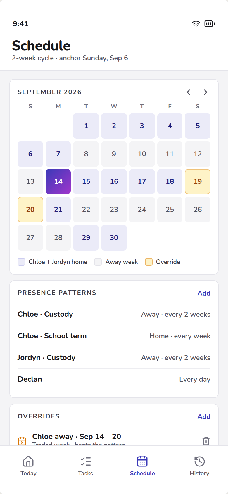 Schedule