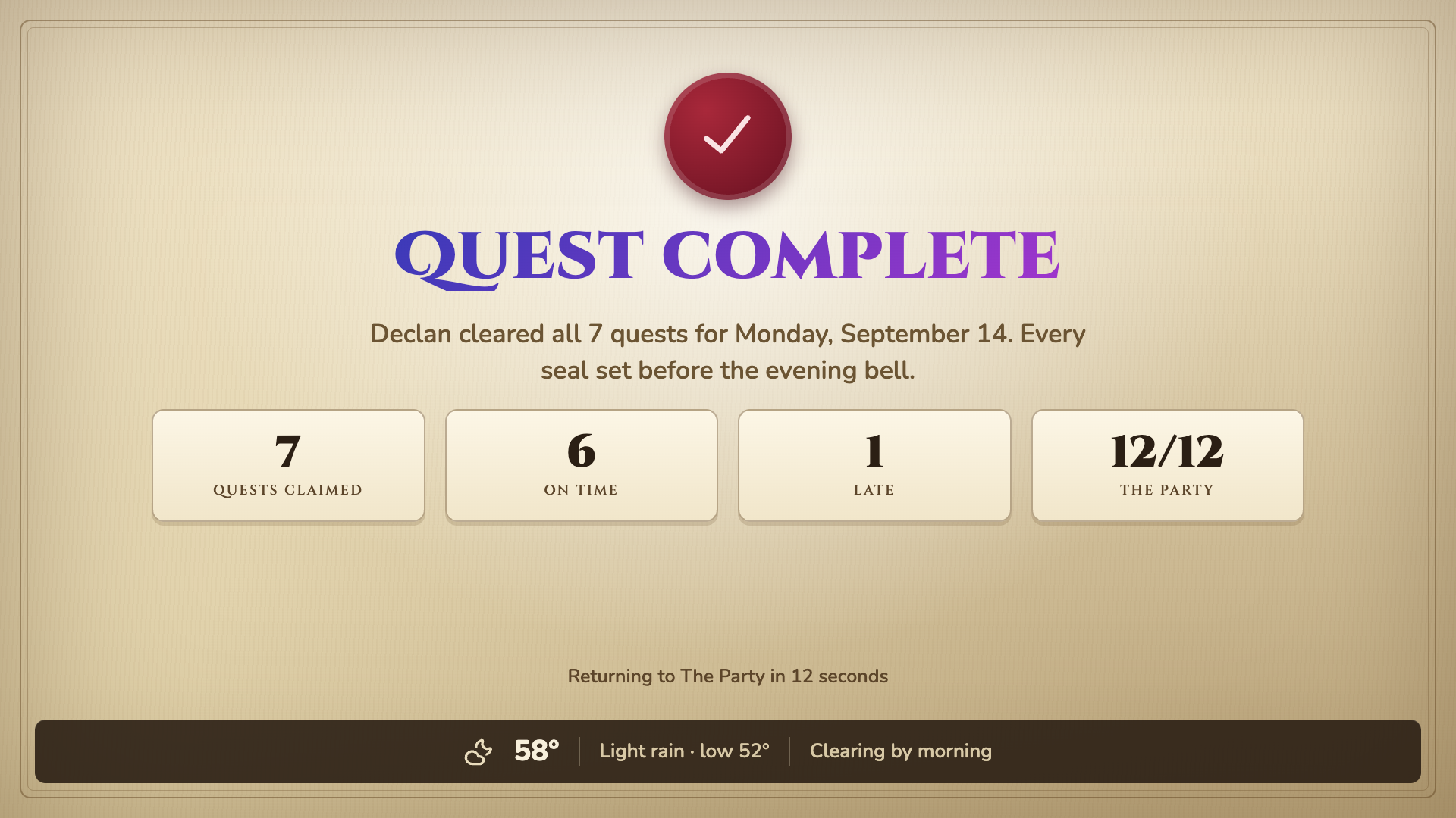 Quest complete